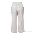 Lente zomer losse katoenen linnen overall broek